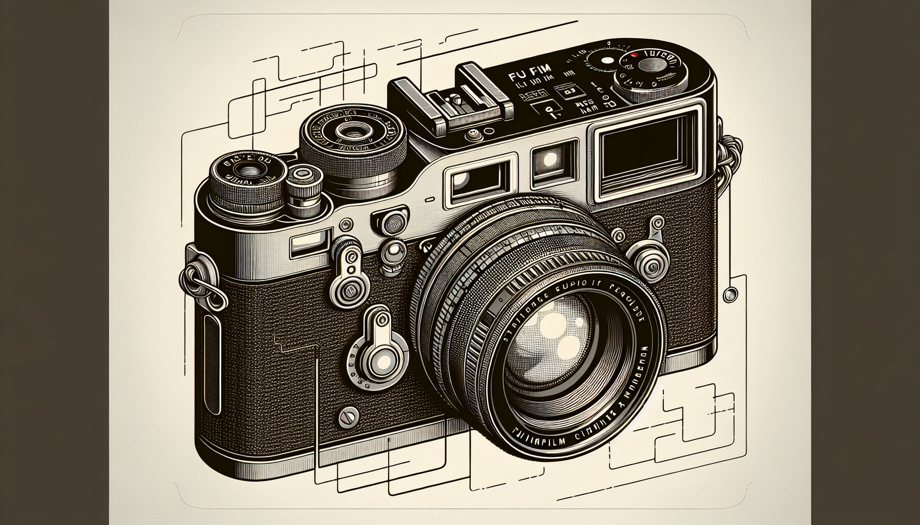 A detailed product shot of the Fujifilm X Half camera showing its vertical-oriented viewfinder and dual screens, with retro-styled dials and controls against a neutral background, emphasizing its compact size and vintage-inspired design